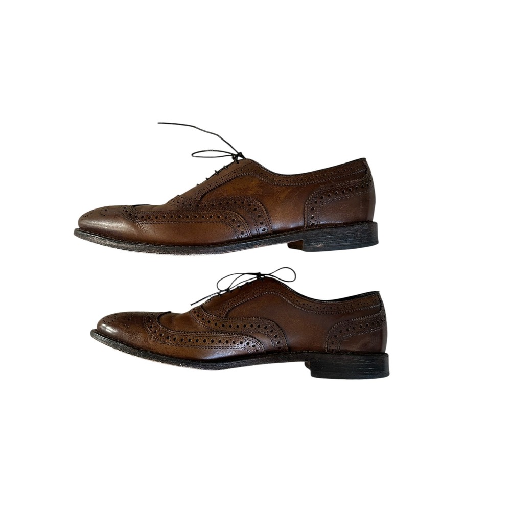 Allen Edmonds Wingtip McAllister‎ Shoes Brown Leather Lace Up Mens Size  10.5 - Picture 4 of 9